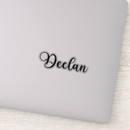 Declan naam - handgeschreven kalligrafie sticker
