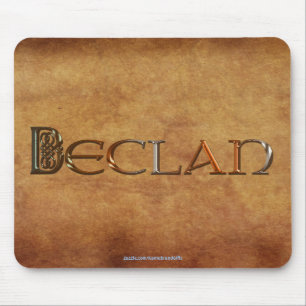 DECLAN Naam-merk Gepersonaliseerde Gift Mousepad Muismat