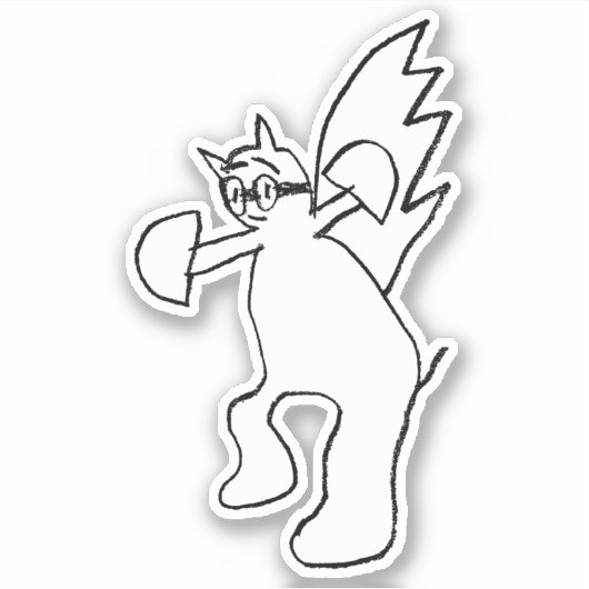 Declan's Cat Kind Sticker (Voorkant)