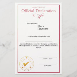 declaratievraag voor santa nice