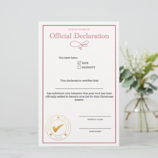 declaratievraag voor santa nice (Staand voorkant)