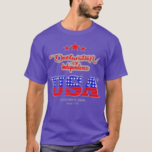 Declaration of Independence 1776 Independence Day  T-shirt (Voorkant)