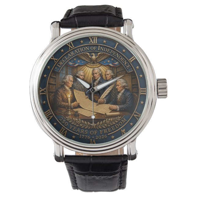 Declaration of Independence 250th Anniversary Horloge (Voorkant)