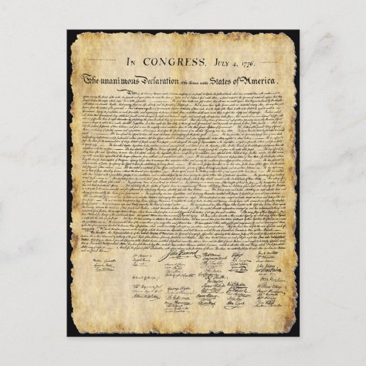 Declaration of Independence Briefkaart (Voorkant)