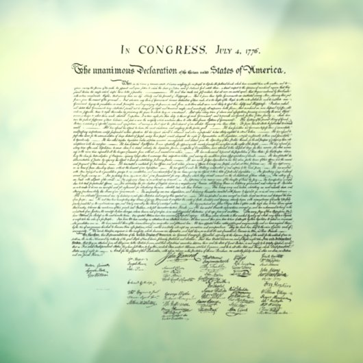 Declaration of Independence Raamsticker (Vel 3)