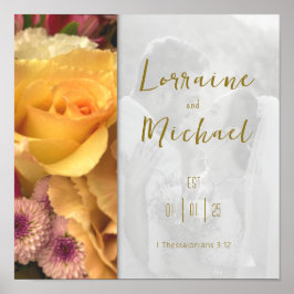 Declaration of Love Yellow Rose Picture Poster