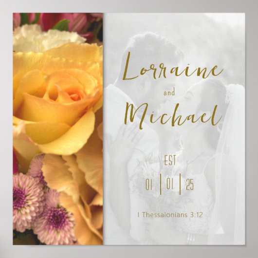 Declaration of Love Yellow Rose Picture Poster (Voorkant)