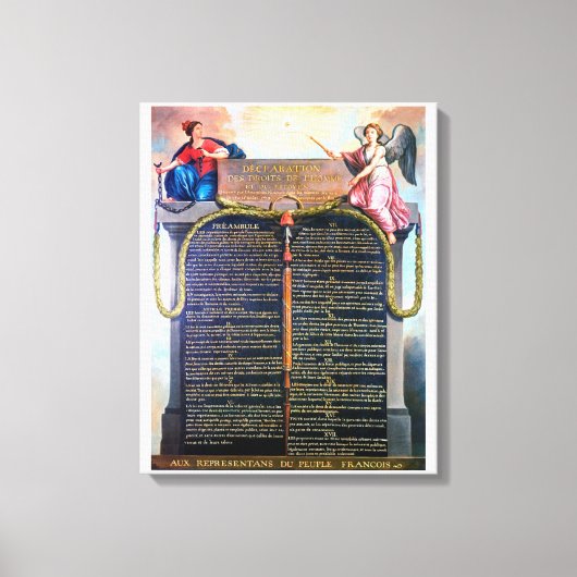 Declaration of the Rights of Man and the Citizen Canvas Afdruk (Voorkant)