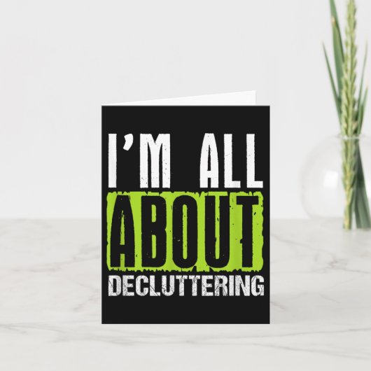 Decluttering Enthusiast Home Organizer Schoonmaak  Kaart (Voorkant)