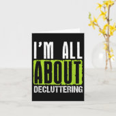 Decluttering Enthusiast Home Organizer Schoonmaak  Kaart (Gele Bloem)