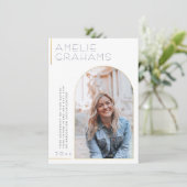 Deco | Aankondiging Afstuderen Elegant Gold Arch (Staand voorkant)