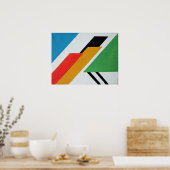 Decó - Abstracte geometrische kunst Poster (Keuken)