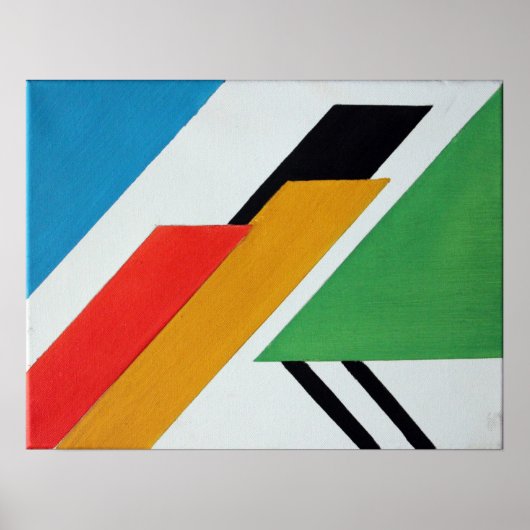 Decó - Abstracte geometrische kunst Poster (Voorkant)