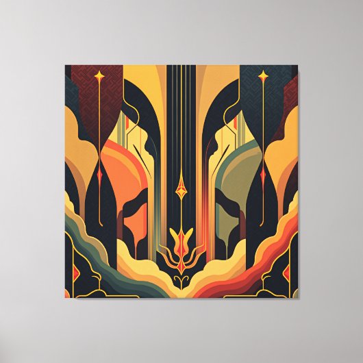 Deco-abstractie Canvas Afdruk (Voorkant)