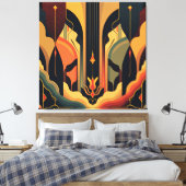 Deco-abstractie Canvas Afdruk (Insitu (Slaapkamer))