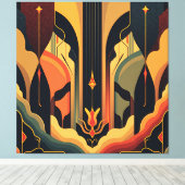 Deco-abstractie Canvas Afdruk (Insitu (Houten vloer))