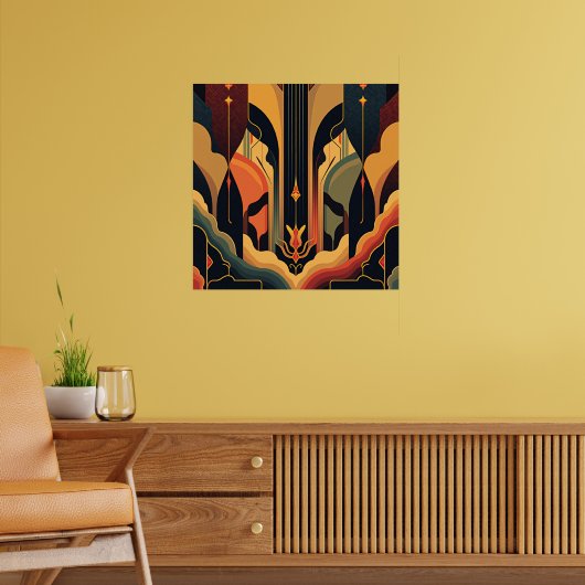 Deco Abstractie Poster (Woonkamer 2)