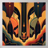 Deco-abstractie Poster (Voorkant)