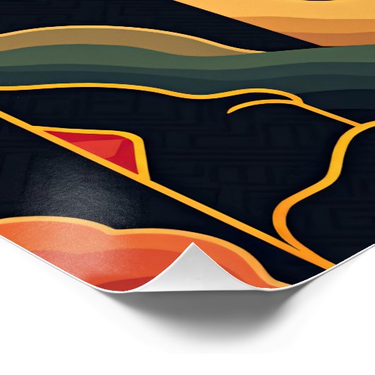 Deco Abstraction Glossy Perfect Poster (Hoek)