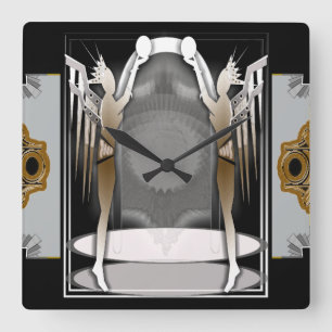 deco angels vierkante klok