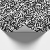 Deco Architecture Pattern, Black and White Cadeaupapier (Hoek)
