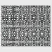 Deco Architecture Pattern, Black and White Cadeaupapier (Vlak)
