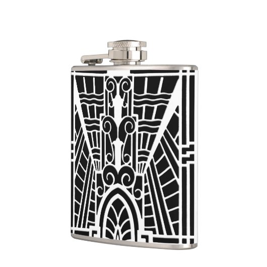 Deco Architecture Pattern, Black and White Heupfles (Links)