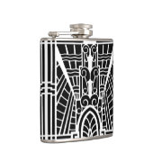 Deco Architecture Pattern, Black and White Heupfles (Rechts)