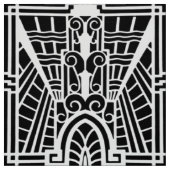 Deco Architecture Pattern, Black and White Stof (Swatch)