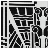 Deco Architecture Pattern, Black and White Stof (Close Up)