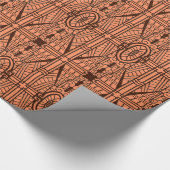 Deco Architecture Pattern, Copper and Brown Cadeaupapier (Hoek)