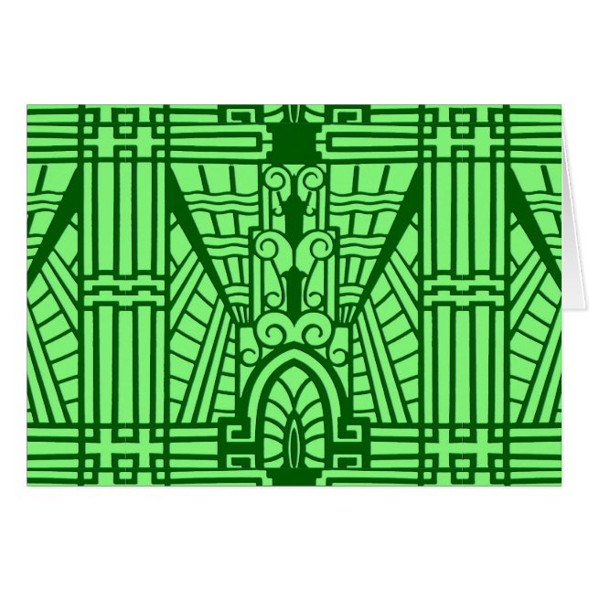 Deco Architecture Pattern, Light Jade Green (Voorkant Horizontaal)