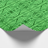 Deco Architecture Pattern, Light Jade Green Cadeaupapier (Hoek)