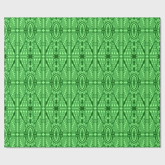 Deco Architecture Pattern, Light Jade Green Cadeaupapier (Vlak)