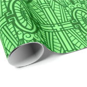 Deco Architecture Pattern, Light Jade Green Cadeaupapier (Rol Hoek)
