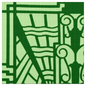 Deco Architecture Pattern, Light Jade Green Stof (Close Up)