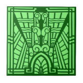 Deco Architecture Pattern, Light Jade Green Tegeltje (Voorkant)