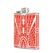 Deco Architecture Pattern, Mandarijns Oranje Heupfles (Links)