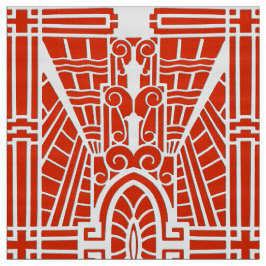 Deco Architecture Pattern, Mandarijns Oranje Stof