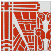 Deco Architecture Pattern, Mandarijns Oranje Stof (Close Up)