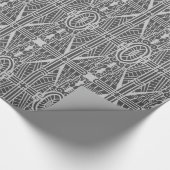 Deco Architecture Pattern, Silver Grey / Grey Cadeaupapier (Hoek)
