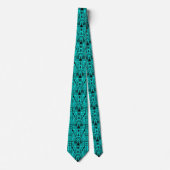 Deco Architecture Pattern, Turquoise en Black Stropdas (Voorkant)