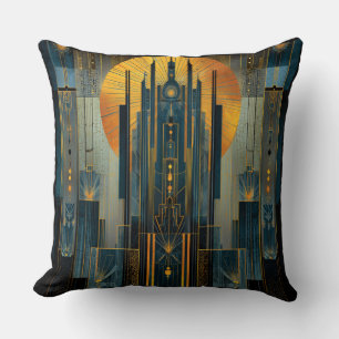 Deco architectuur bij nacht kussen
