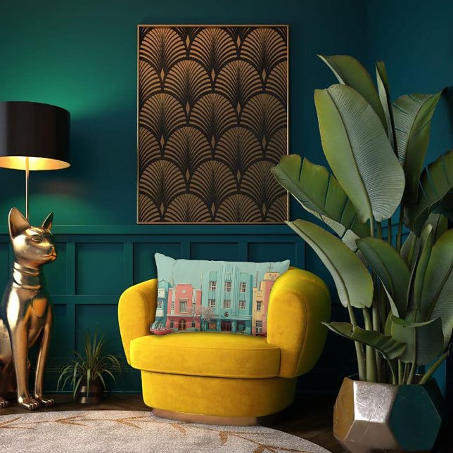 Deco Architectuur Droomlandschap Kussen (Creator heeft geüpload)