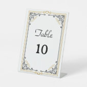 deco Art Black Wedding Table Number Reclamebord Met Voetstuk (Voorkant)