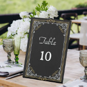 deco Art Black Wedding Table Number Reclamebord Met Voetstuk