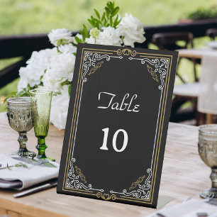 deco Art Black Wedding Table Number Reclamebord Met Voetstuk