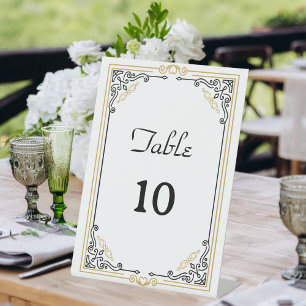 deco Art Black Wedding Table Number Reclamebord Met Voetstuk