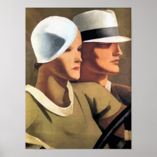 Deco art Drive My Car schilderij Poster