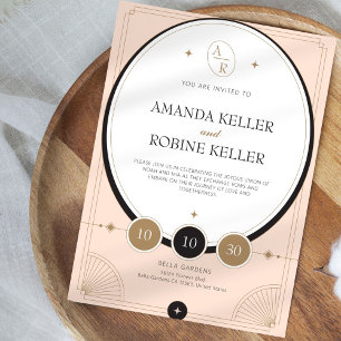 Deco Art Eenvoudige Huwelijksuitnodigingen Kaart